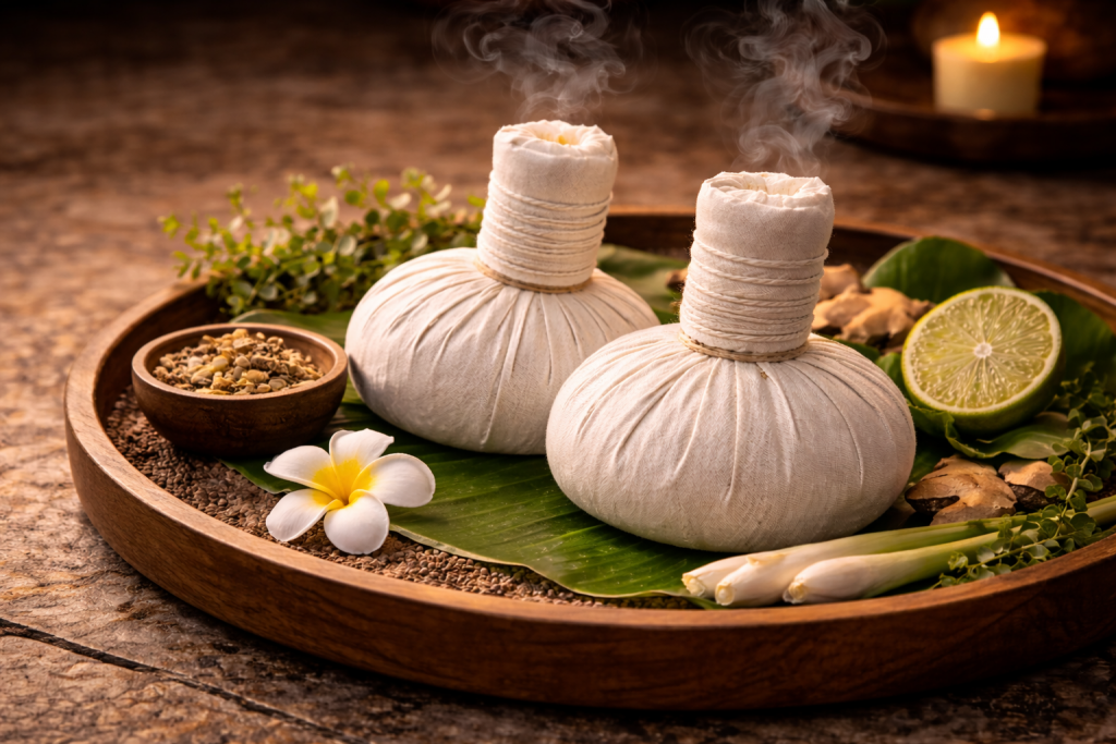 Kräuterstempel-Massage